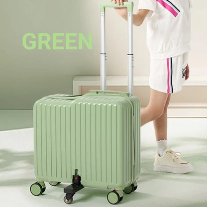 Upgraded Anti-Flip Folding Pedal Luggage – Ride-On Boarding Box with Dual-Control Combination Lock, Lightweight & Anti-Drop