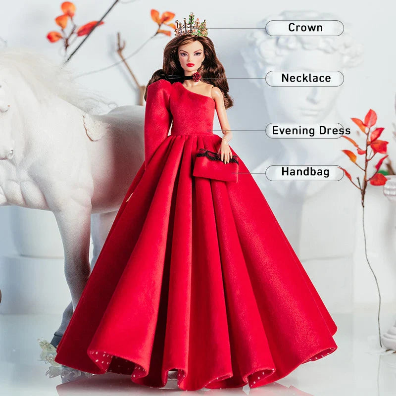 32cm Supermodel Doll Clothes Set — Fashion Evening Dress & Accessories for DIY Toys & Collector Gift