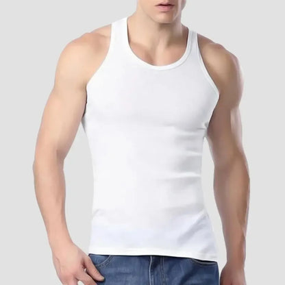 Men’s Summer Lightweight Cotton Vest 2025 – Breathable Quick Dry Sports & Casual Tight Fit Tank Top for Outdoor & Home Wear