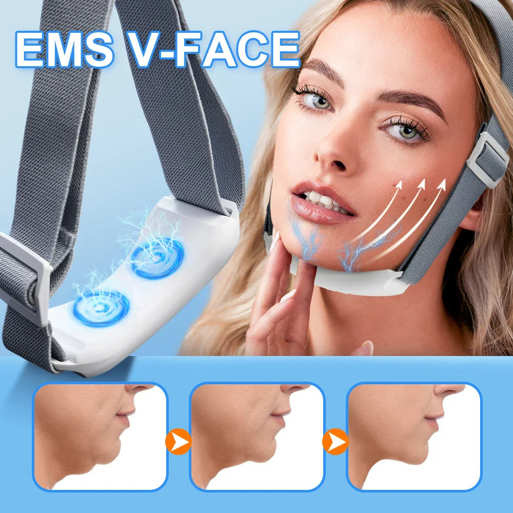 EMS Face Lifting Massager – Anti-Wrinkle, Firming V-Face Lift Microcurrent Device for Double Chin Skin Care