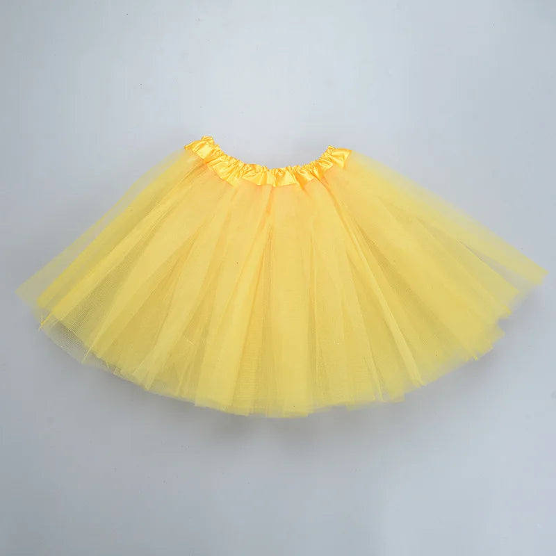Girls’ Tulle Tutu Skirt – 3-Layer Ballet Mini Skirt for Dance, Birthday Party, Princess Dress 2-8Y