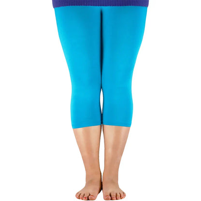 Women Bamboo Fiber Elastic Waist Leggings – Plus Size High Stretch Casual Workout Basic Pants Soft Comfortable Fitness Leggings