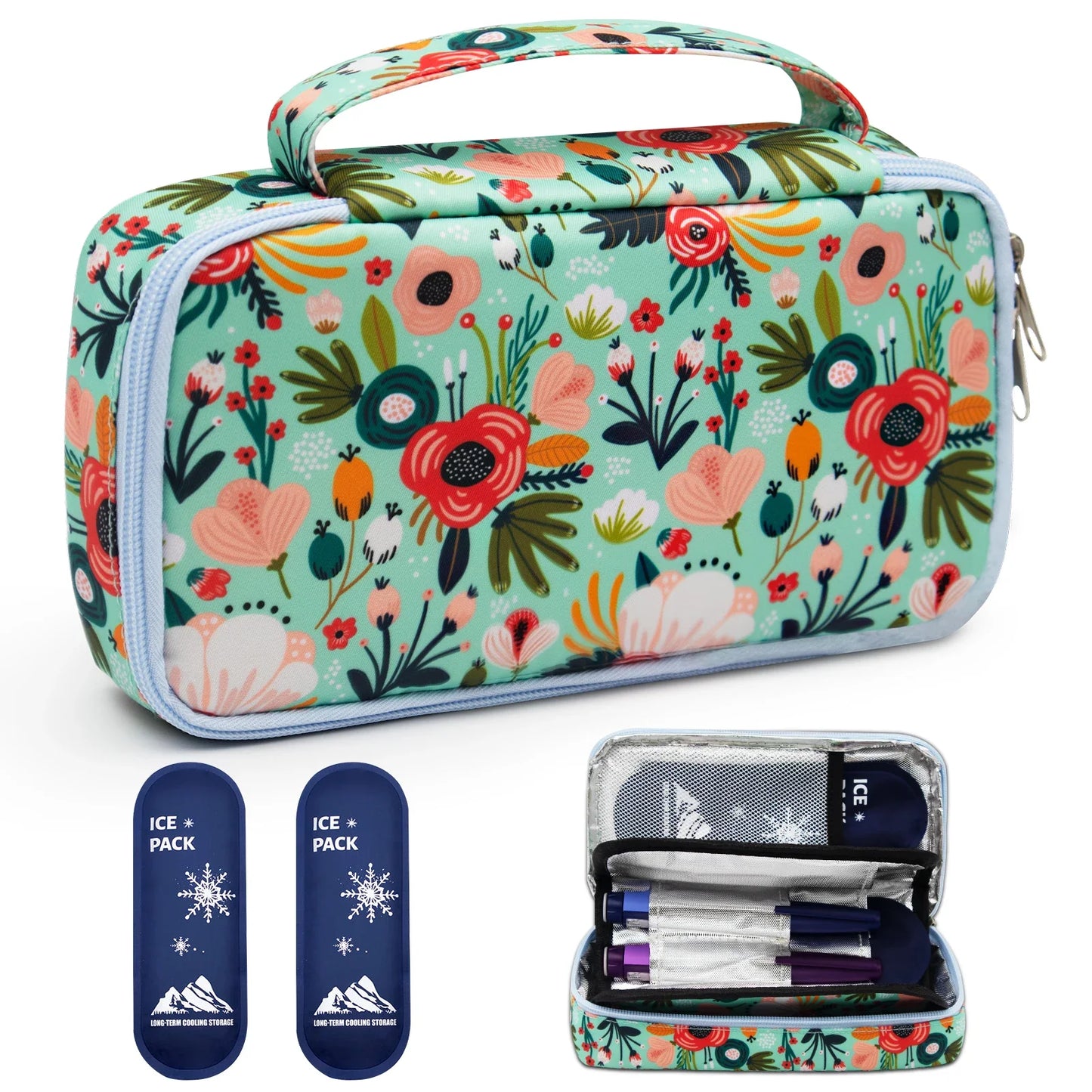 Large Portable Insulin Cooler Bag – Lightweight Durable Travel Cooler for Outdoor Camping and Travel