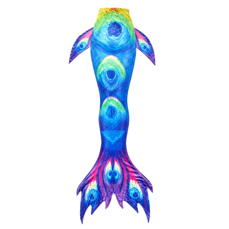 Mermaid Fishtail Cosplay Swimsuit - Beach Swimwear Halloween Costume Without Fins