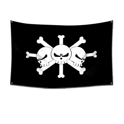 One Piece Pirate Skull Flag – Luffy Straw Hat Pirates Wall Decor & Banner for Kids' Bedroom, Gift