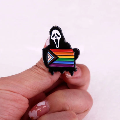 Classic Horror Skull Lapel Pin - Metal Dark Skull Brooch for Denim Jackets, Backpacks & Hat Decoration Gift