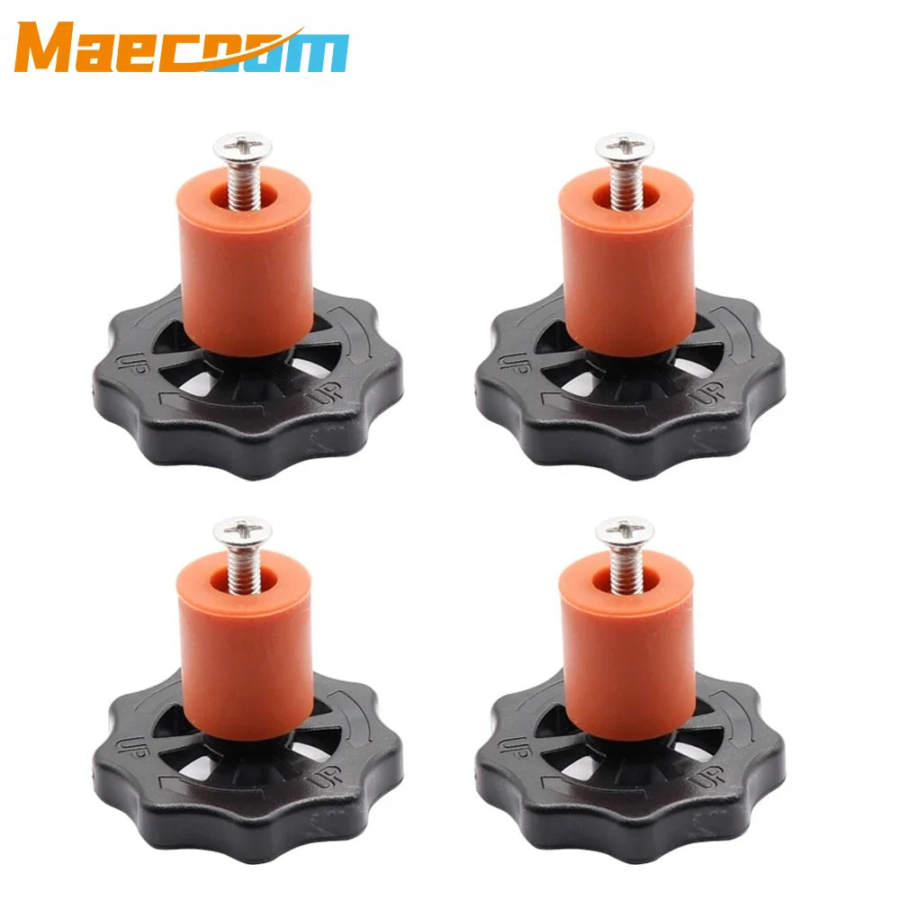 3D Printer Hot Bed Leveling Silicone Spacer Set – High Temperature Solid Column Parts Kit (3 Long + 1 Short) for CR-10/CR-10S/Ender-3 Repair & Upgrade Accessories