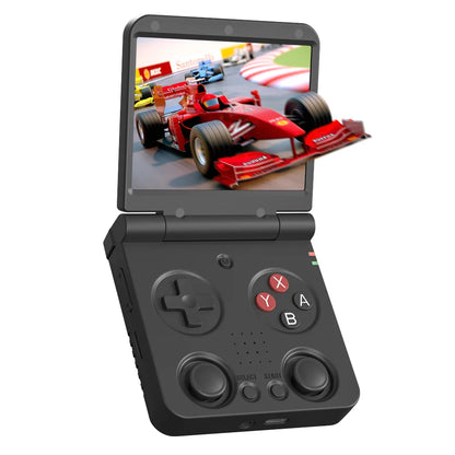 MIYOO Flip V2 Handheld Retro Game Console – 3.5'' IPS Screen, Compact & Portable Gaming Device for Travel or Gifts