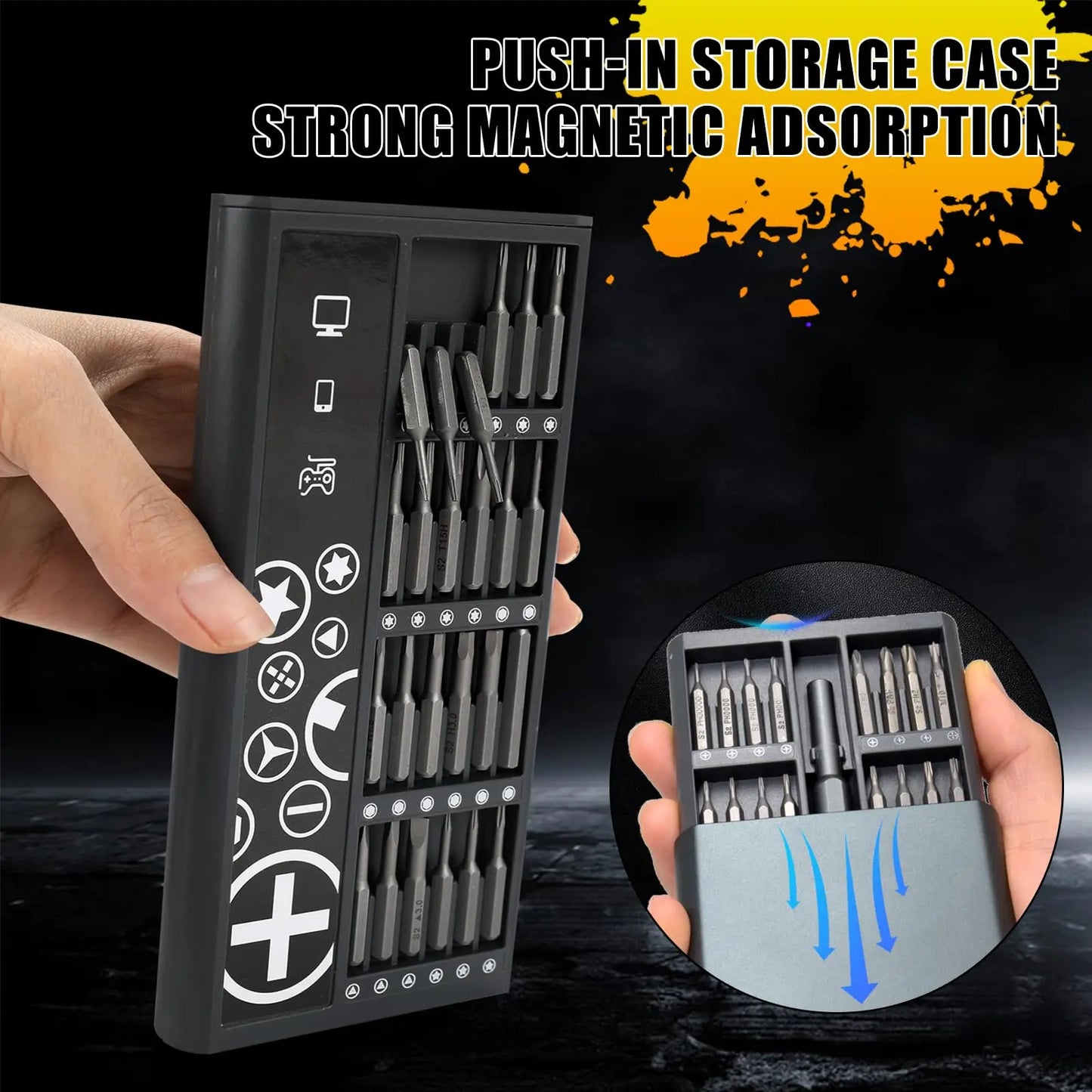 50-in-1 Precision Screwdriver Set – Magnetic Repair Tools for iPhone, Glasses, Watches, Game Consoles & Cameras