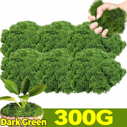 Artificial Green Moss Plants - Realistic Faux Moss Grass for Home, Garden Decor & DIY Crafts