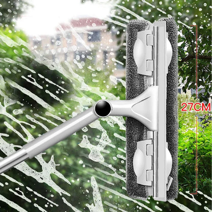 Extendable Telescopic Window Cleaning Mop & Glass Wiper Brush with Long Handle for Household Use
