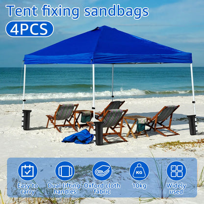 4Pcs Canopy Weight Bags - Oxford Cloth Reusable Sandbags with Handles for Tents & Canopies