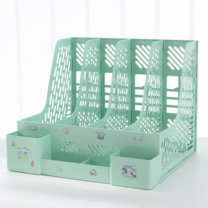 Multi-Color File Rack Folder Storage Box, Desktop File Box, Multi-Functional File Basket, Multi-Layer Shelf, Office Bookshelf Organizer