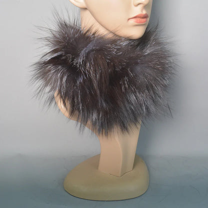 2025 Real Fox Fur Scarf and Headband – Luxury Winter Neck Warmer for Women, 100% Natural Fur, Elastic Ring Muffler