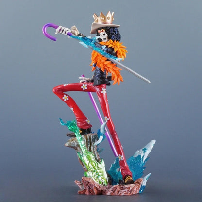 33cm One Piece Brook Action Figure – PVC Anime Statue for Desktop Collection & Gifts