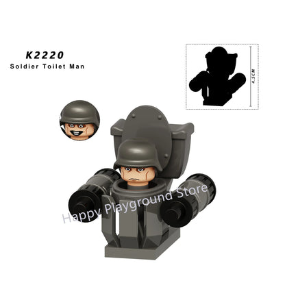 KDL Skibidi Toilet Man Anime Block Figures – TVMan, Titan, Cameraman & Speakerman Model Toy Gift for Kids