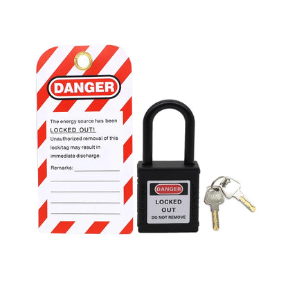 Industrial Safety Padlock – 38mm Nylon Shackle LOTO Lockout for Personal Power & Engineering Use