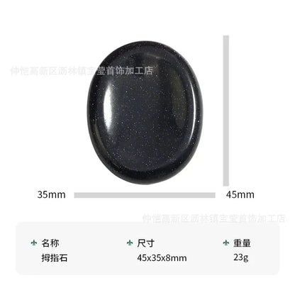 1pc Large Amethyst Worry Stone - 45x35mm Real Natural Crystal, Thumb Energy Healing Stone for Face Massage and Spa Relaxation S21