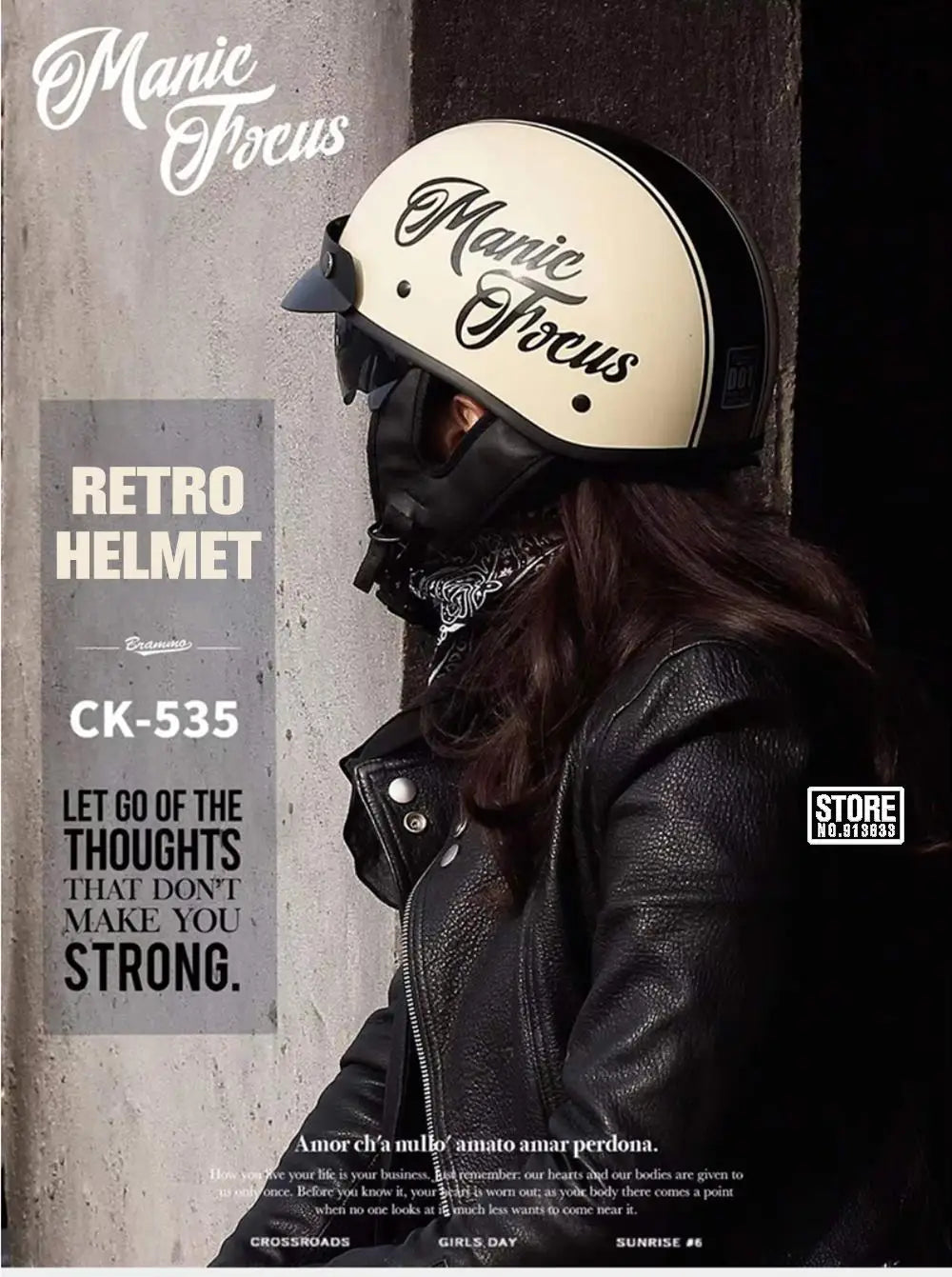 Retro DOT-Certified Motorcycle Half Helmet – HD Lens, Men & Women, 4-Season Scooter & Moto Riding Casco