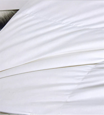 Premium White Goose Down Comforter – Winter Warm Feather Duvet, Lightweight & Cozy, Queen/King Size, Pinch Pleated 3D Design