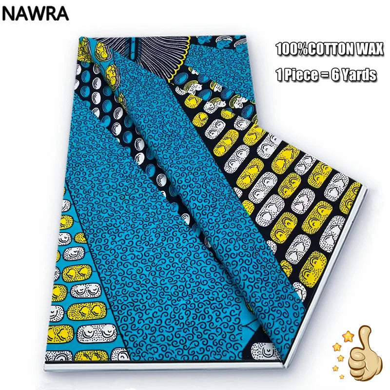 100% Cotton African Wax Print Fabric - High Quality Original Real Wax Ankara Batik Pagne Nigeria Style Sewing Fabric