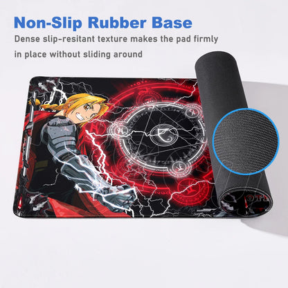 Fullmetal Alchemist XXL Gaming Mouse Pad – Large Anti-Slip Keyboard Desk Mat for Home & Office