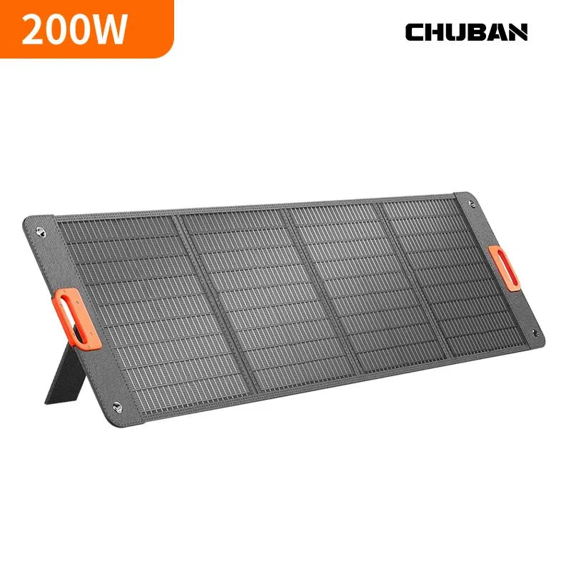 200W Foldable Solar Panel – Portable High Efficiency Solar Charger for Camping, Outdoor Travel & Power Generator Charging