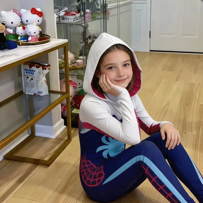 Kids Superhero Costume - Supergirl & Spider Girl Cosplay Zentai Bodysuit Jumpsuit for Halloween