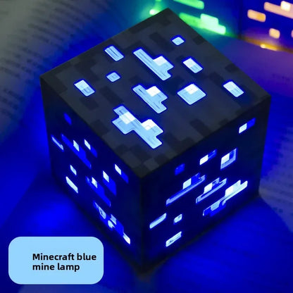 MC Game LED Creeper Night Lamp – Creative Block Button Light for Bedroom, Desk, and Bedside Decoration