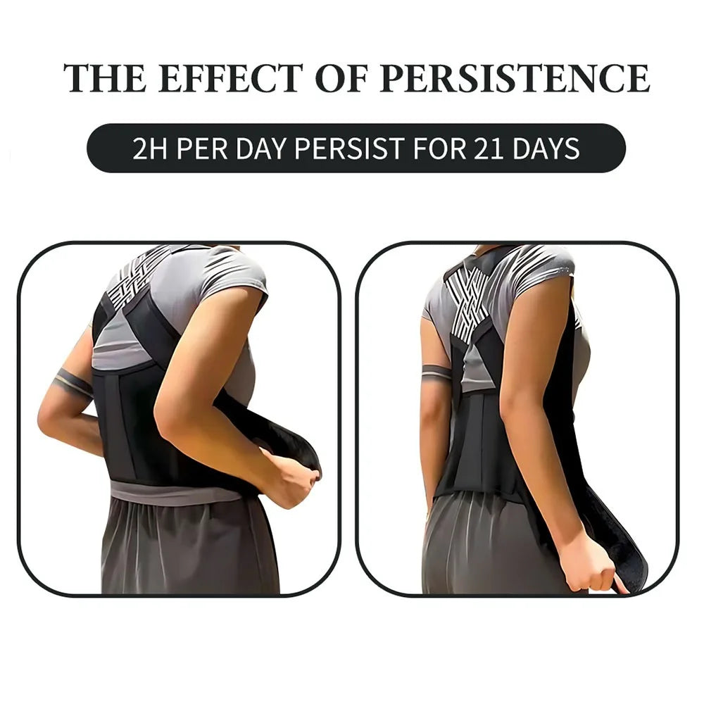 Magnetic Therapy Back Posture Corrector — Adjustable Shoulder Support for Sitting Posture | Breathable & Body Shaping Brace