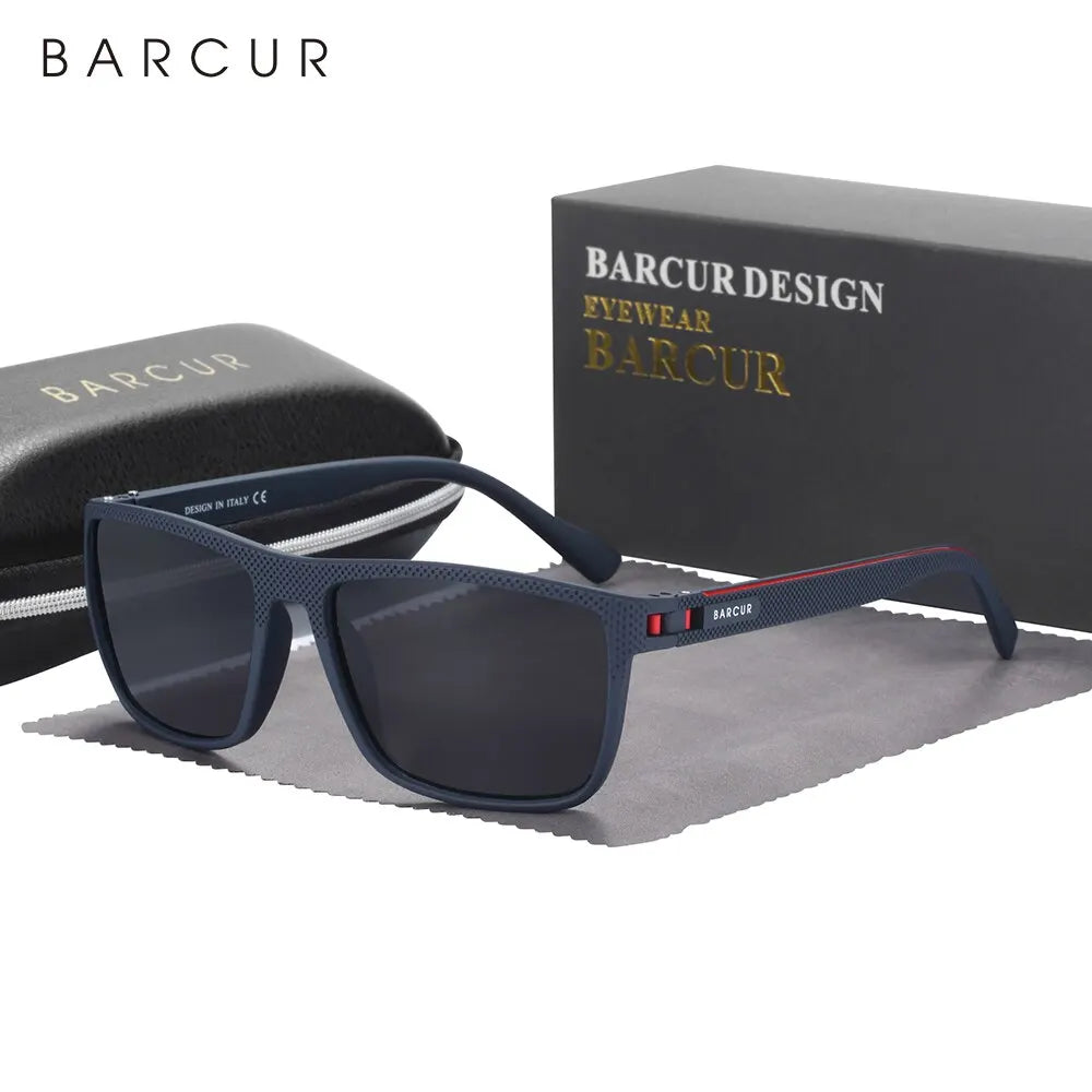 BARCUR TR90 Polarized Sunglasses - Lightweight Sports Eyewear for Men and Women, UVAB Protection