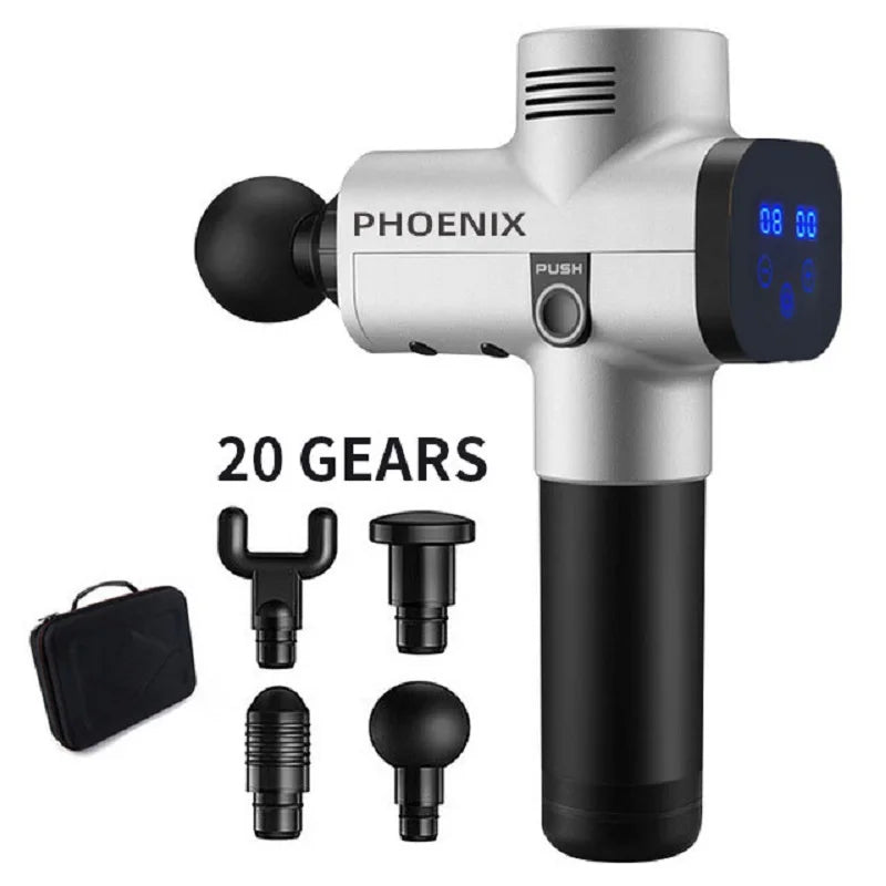 Phoenix A2 Massage Gun – Deep Tissue Muscle Relaxation, Handheld Portable Fascia Vibrator with Display