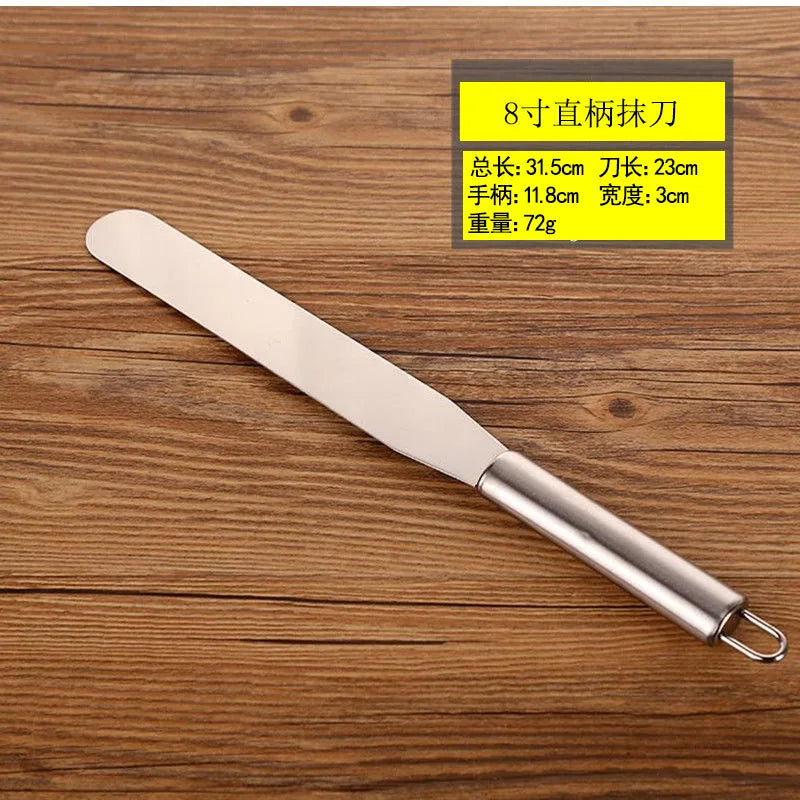 6/8/10/12 Inch Stainless Steel Icing Spatula – Cream Frosting Cake Decorating Tools & Accessories