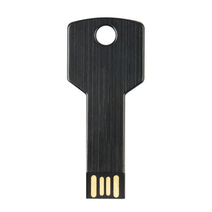 64GB Metal Key-Shaped USB Flash Drive – High-Speed U Disk, Real Capacity Storage (Black/Silver)