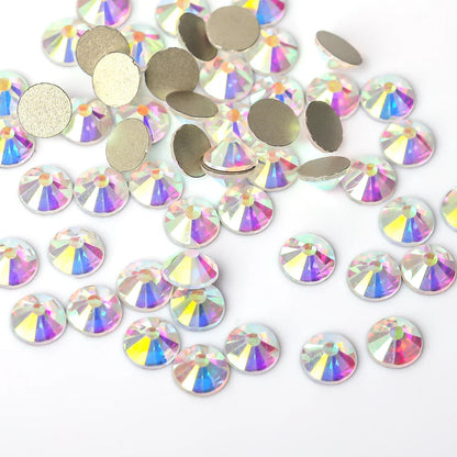 Super Glitter Crystal AB Rhinestones SS3–SS50 – Non-Hotfix Flatback Strass Stones for Nail Art, Fabric, Garment & DIY Decoration