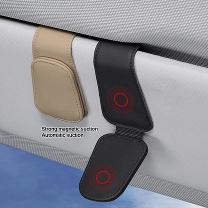Universal Car Sun Visor Glasses Box - Sunglasses Clip Card Ticket Holder Stand, Eyeglasses Fastener Pen Case Car Accessories