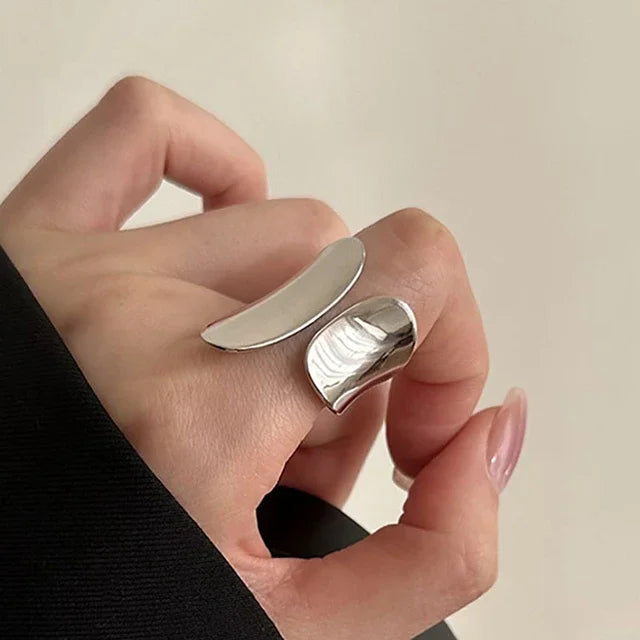 925 Sterling Silver Geometric Ring — BF CLUB Fashion Handmade Ring for Women, Party & Christmas Gift