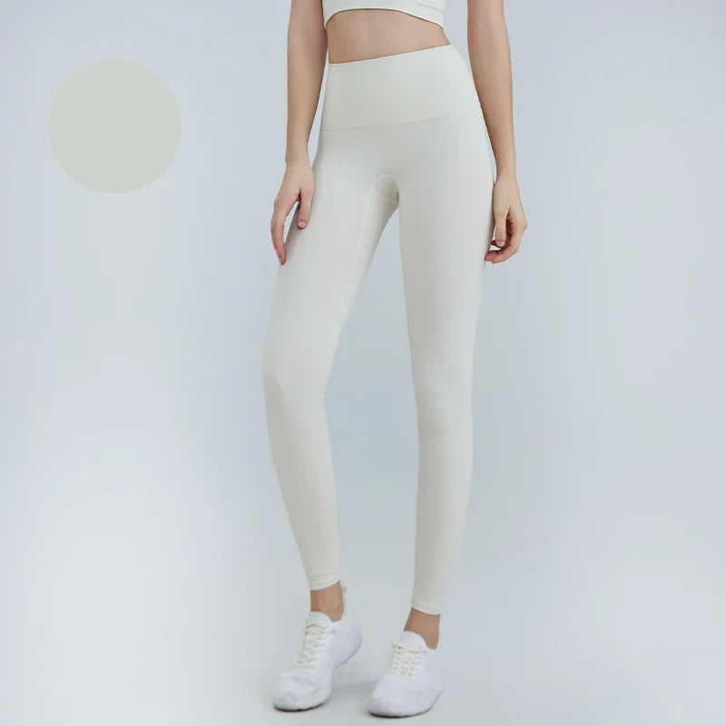 Women's High Waist Seamless Leggings - Naked Feel Push Up Yoga Pants For Fitness, Running & Gym Training