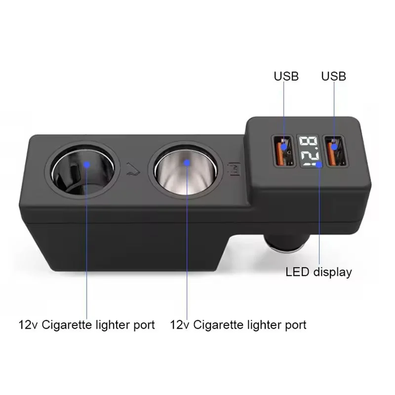 Classy Car Cigarette Lighter Splitter Adapter - Fast Charging Interior Accessory for VW Golf 7 MK7 LHD