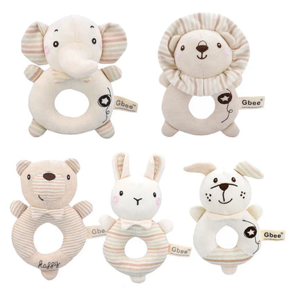 Baby Plush Rattle Crib Mobile – Cartoon Animal Bed Bell Toys for 0-12 Months, Infant Toddler Early Educational Newborn Gift