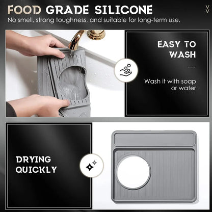 Silicone Coffee Mat for Breville 870/880 – Anti-Slip Espresso Tamper Top Cover, Food-Grade