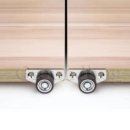 4Pcs Silent Rubber Casters | Low Profile Drawer Wheels for Furniture, Kitchen Cabinets, Tables, Side Installation Replacement
