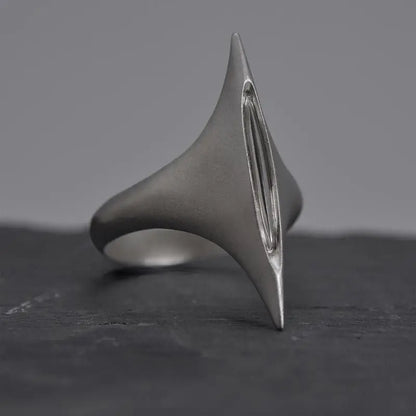 Retro Sword of Maria Silver Ring — Handmade Punk Gothic Open Ring for Women & Unisex Jewelry Gift