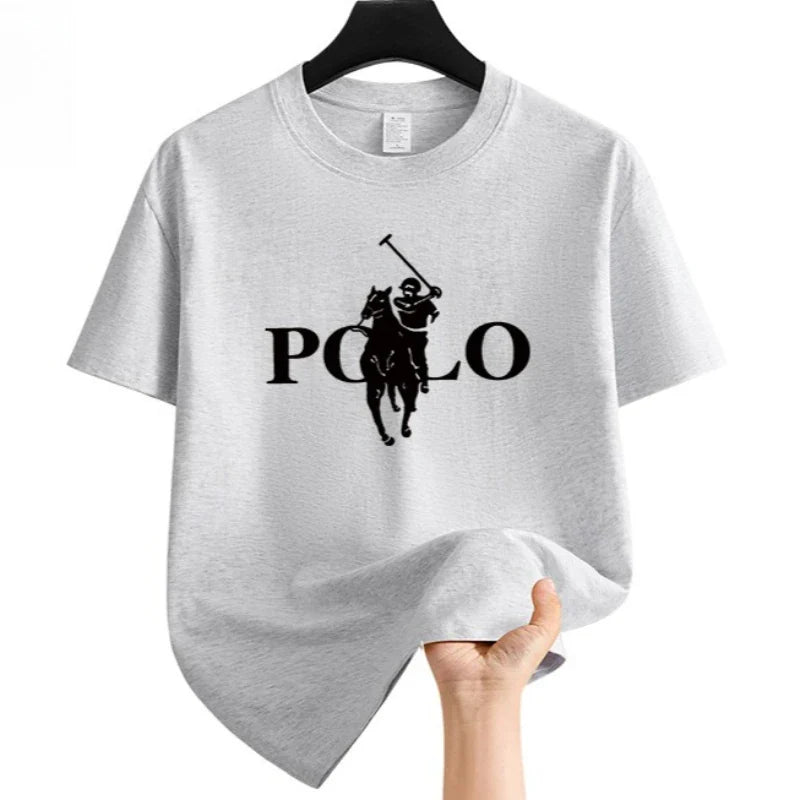 Men’s Summer Casual Business T-Shirt – Breathable Loose Fit Short Sleeve Crew Neck Tee