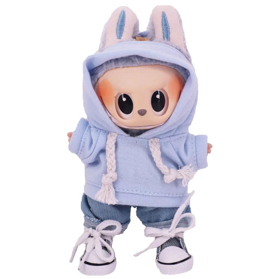 Labubu 17cm Doll Clothes Set — Plush Doll Accessories for Girls’ Birthday & Christmas Gifts