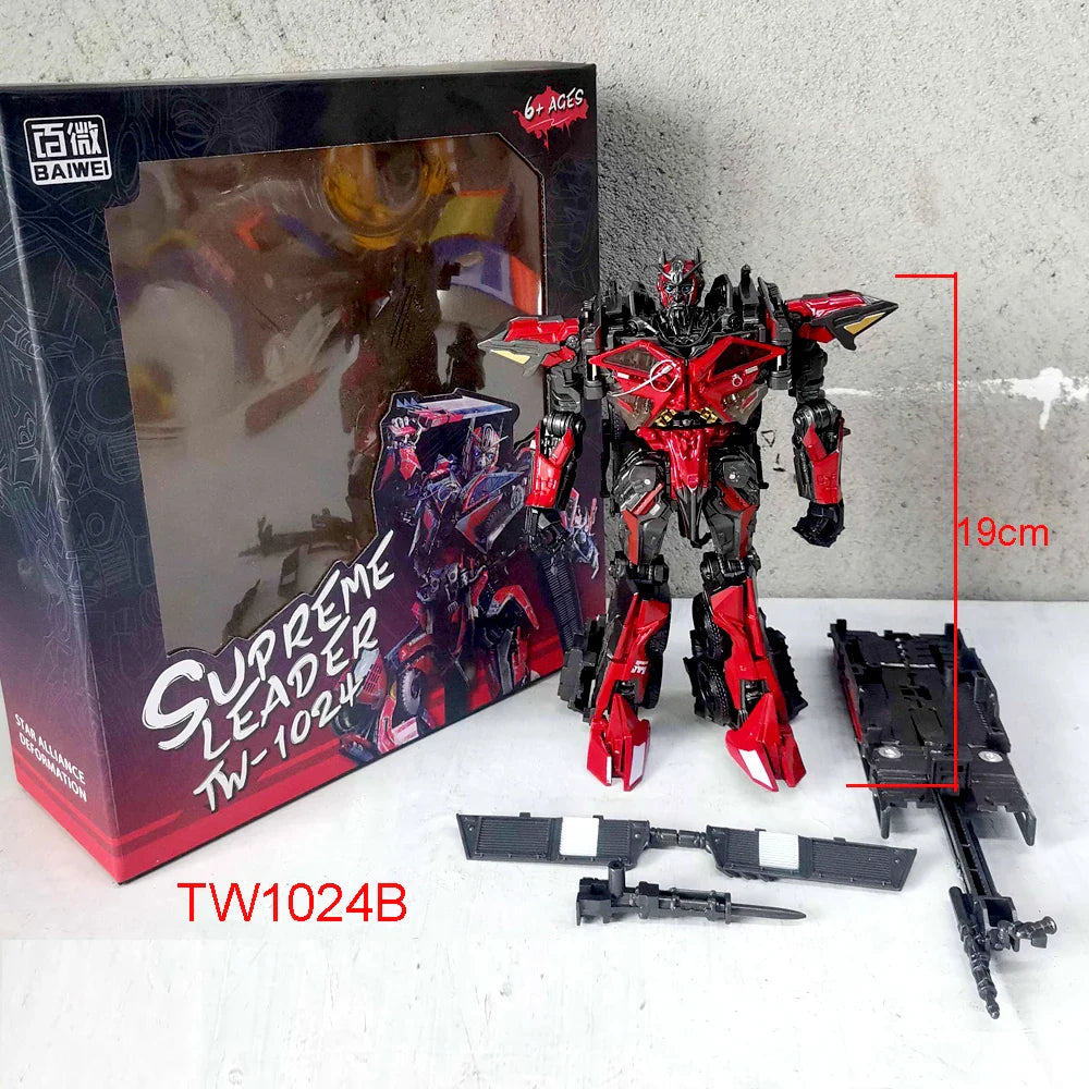 Baiwei Shockwave Transformation Toys – Sentinel Prime TW1024, Ironhide TW1026 & Bumblebee TW1025 Robot Figures TW1028/TW1030