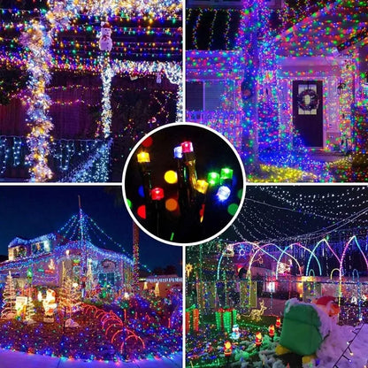 Solar Outdoor String Lights - Waterproof 8-Mode Twinkle Fairy Lights for Christmas, Garden, Wedding & Holiday Decor