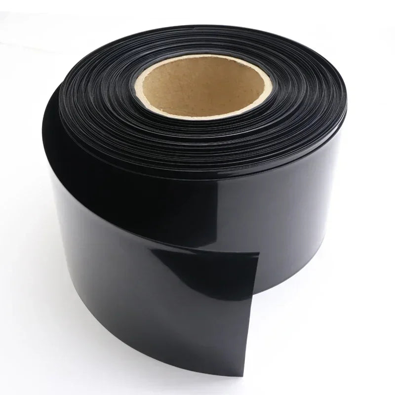 1M/2M/5M 18650 Battery PVC Heat Shrink Tube – 130–500mm Insulated Film Wrap Cable Sleeve for Lithium Battery Packs