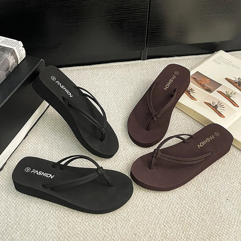 Women’s EVA Wedge Flip Flops - Lightweight Platform Beach Sandals for Summer 2026