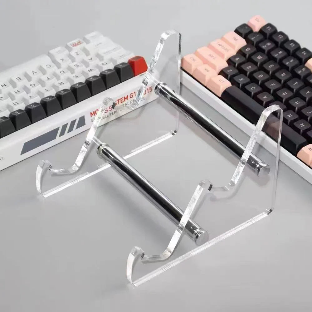 Transparent Acrylic Mechanical Keyboard Display Stand – Clear Keyboard Holder Rack & Riser Tray for Computer Gaming & Office Setup